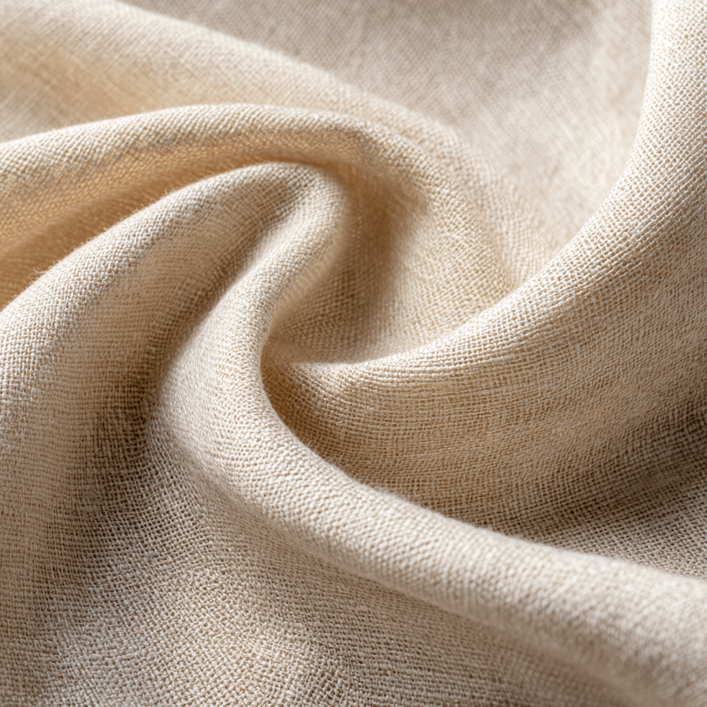 Cream Irish Linen fabric swatch