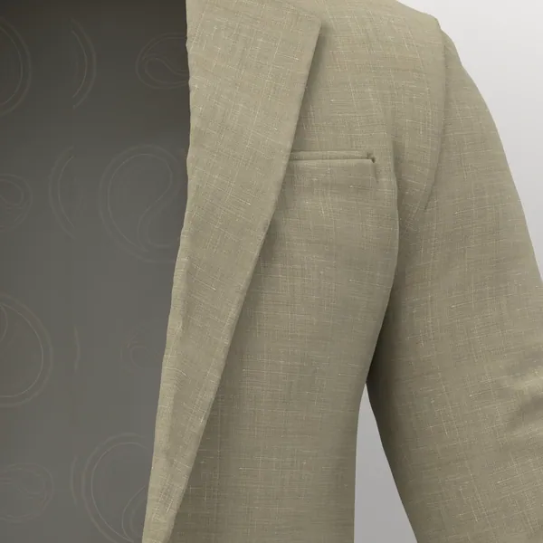 Linen No. 20145 made up: detail