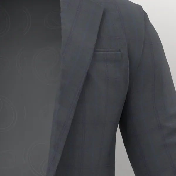 Loro Piana Super 150's Jacketing No. 29887 made up: detail