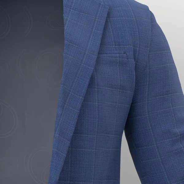 Loro Piana Super 150's Jacketing No. 29901 made up: detail