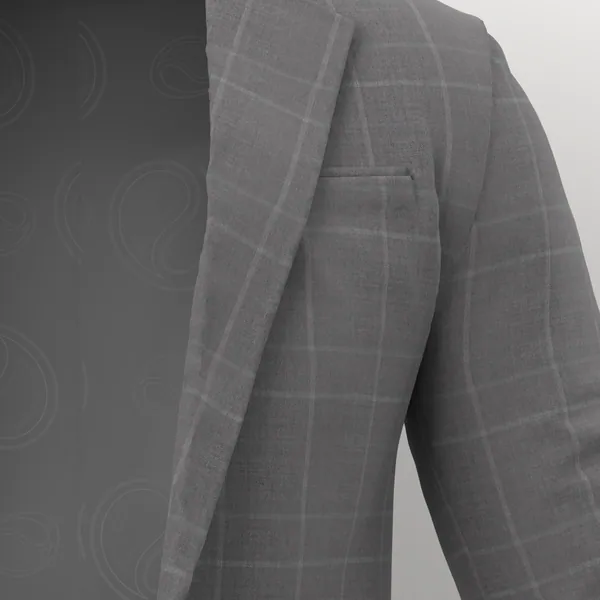 Vitale Barberis Canonico Perennial Super 110's Fancies No. 29919 made up: detail