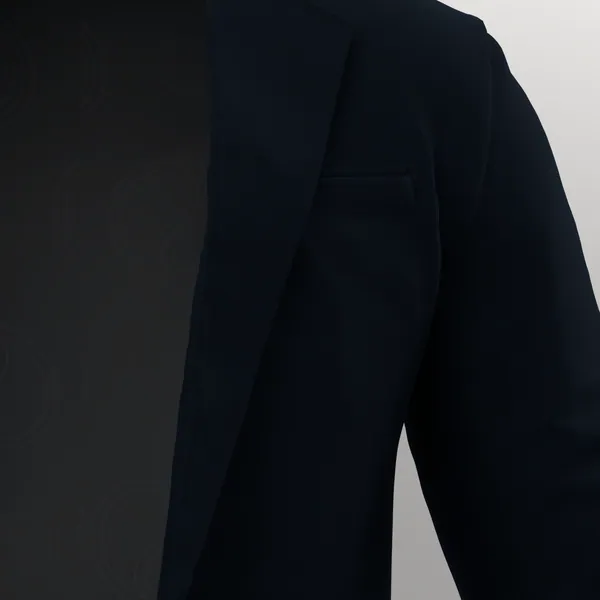 Vitale Barberis Canonico Perennial Super 110's Solid-Sharkskin No. 26954 made up: detail