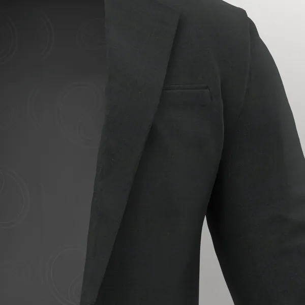 Vitale Barberis Canonico Perennial Super 110's Solid-Sharkskin No. 28390 made up: detail