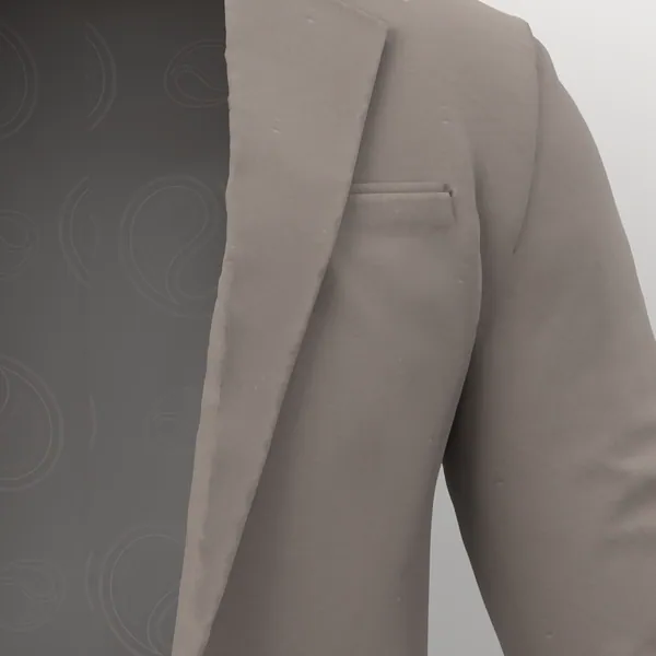 Vitale Barberis Canonico Perennial Super 110's Solid-Sharkskin No. 29680 made up: detail