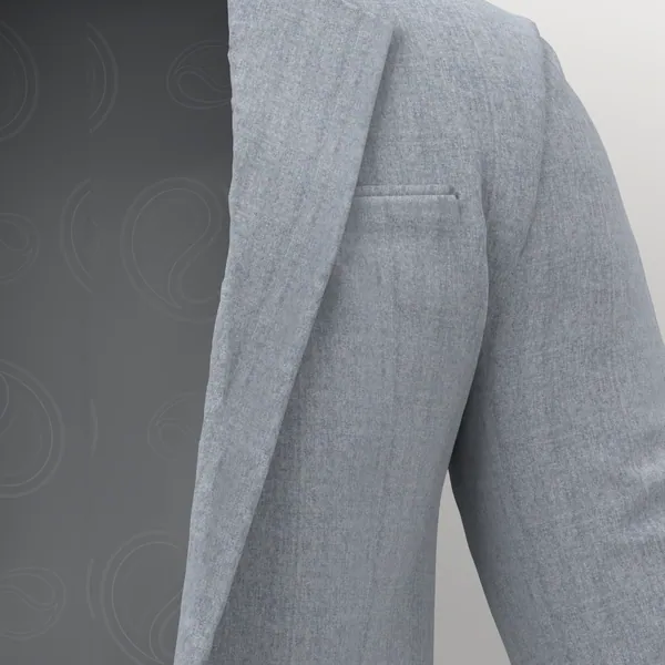 Vitale Barberis Canonico Super 120's Flannel No. 27854 made up: detail