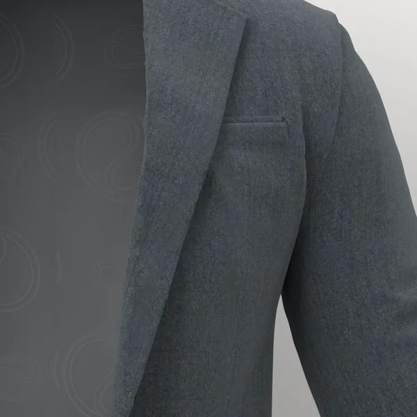 Vitale Barberis Canonico Super 120's Flannel No. 27855 made up: detail
