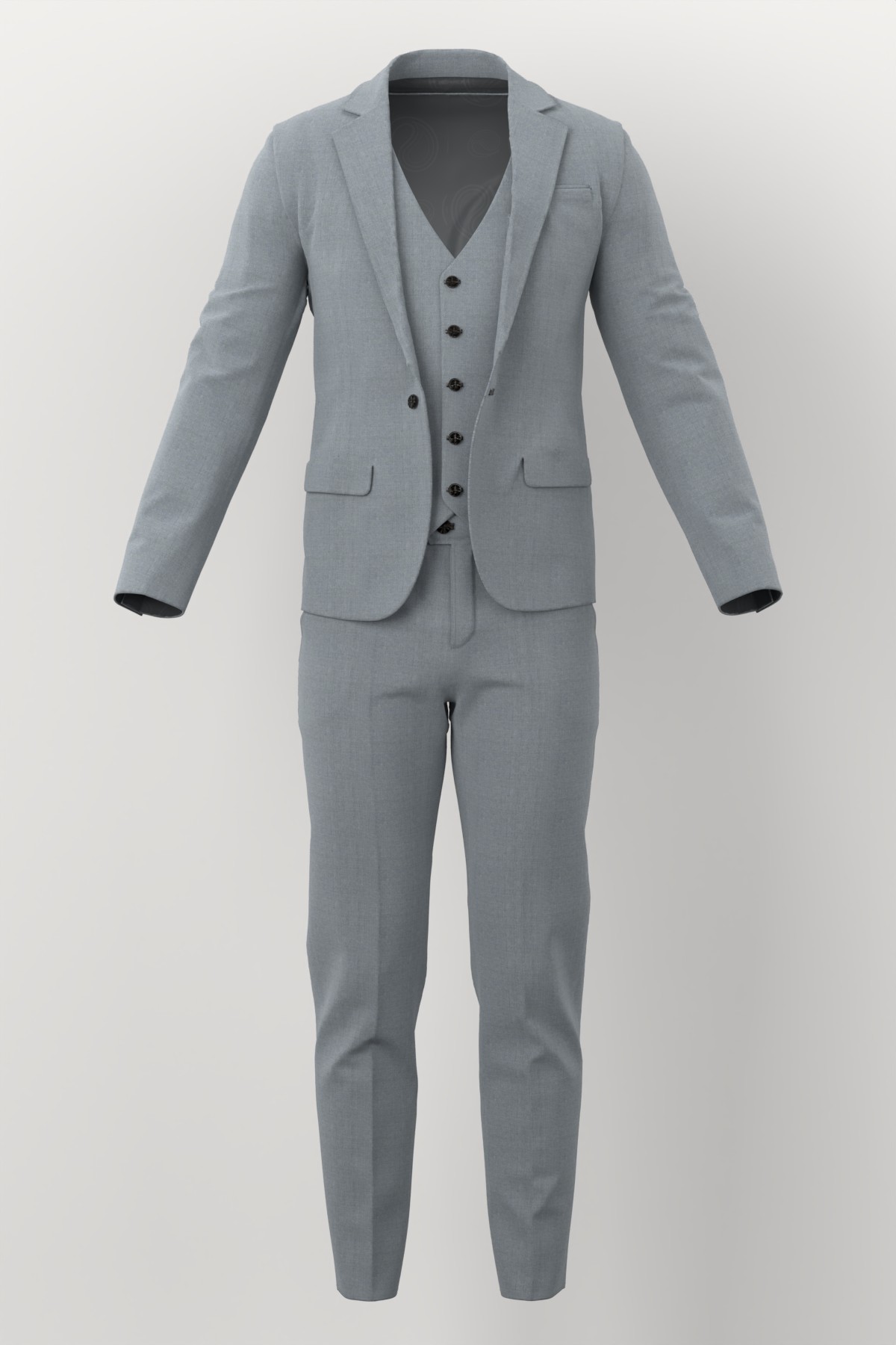 Dormeuil 15.7 Super 160's No. 27827 made up: three-piece suit