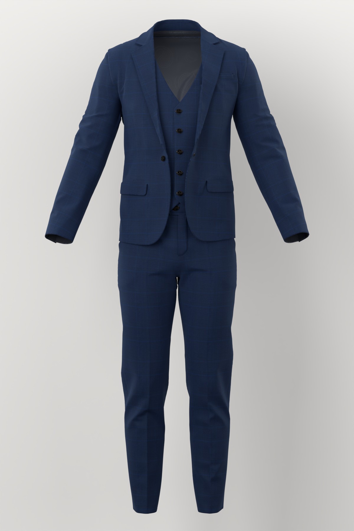 Dormeuil Amadeus No. 25799 made up: three-piece suit