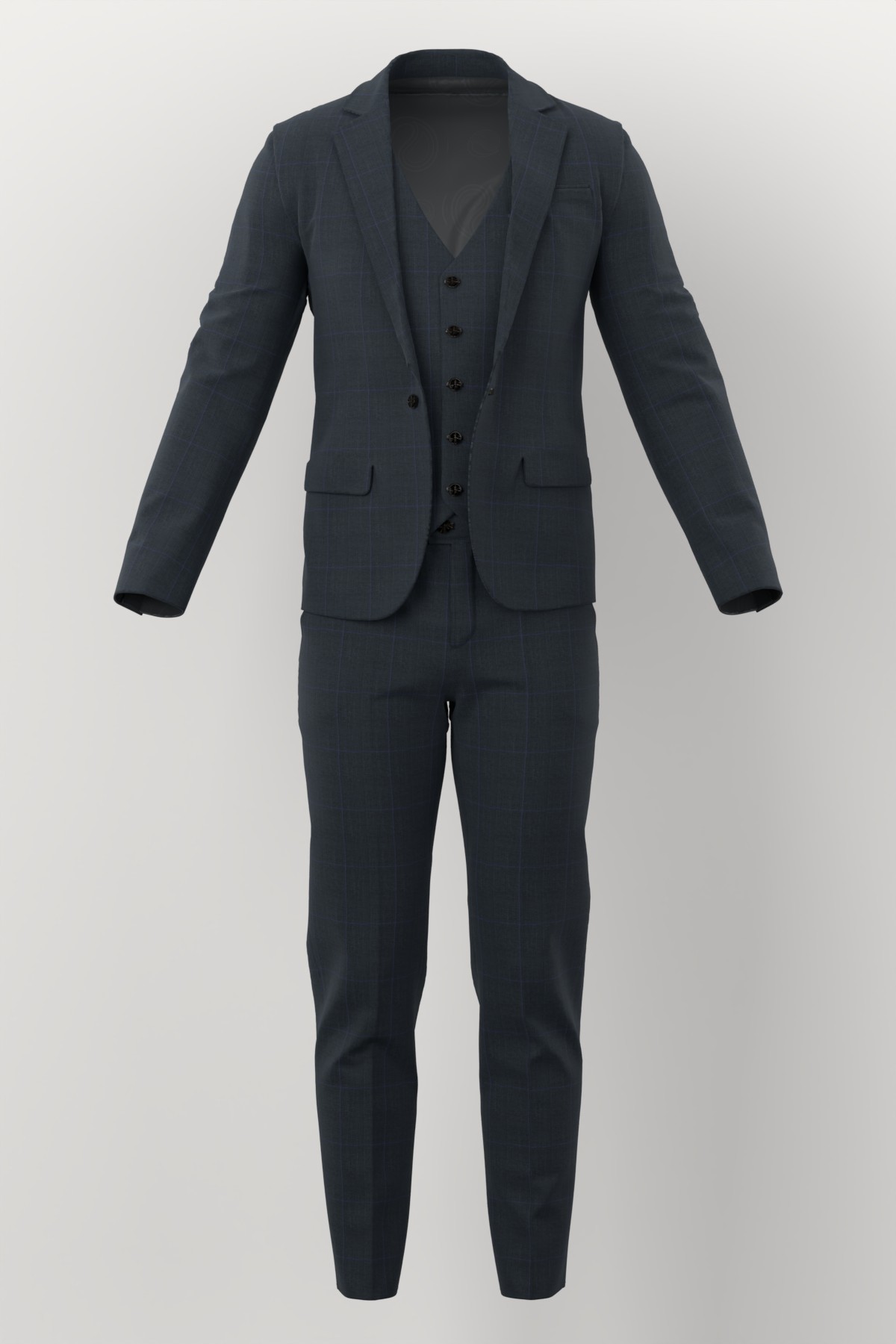 Dormeuil Executive No. 27728 made up: three-piece suit