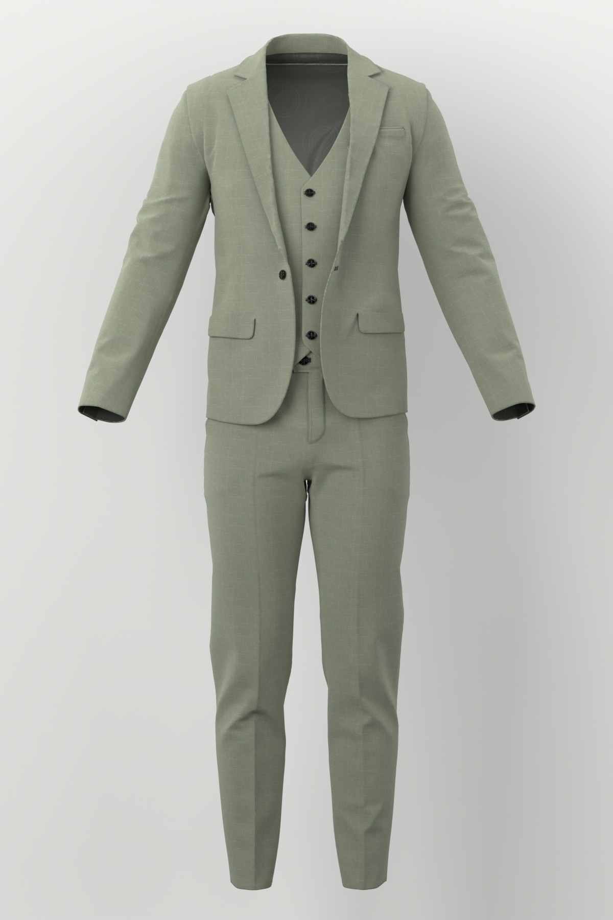 Linen No. 29114 made up: three-piece suit