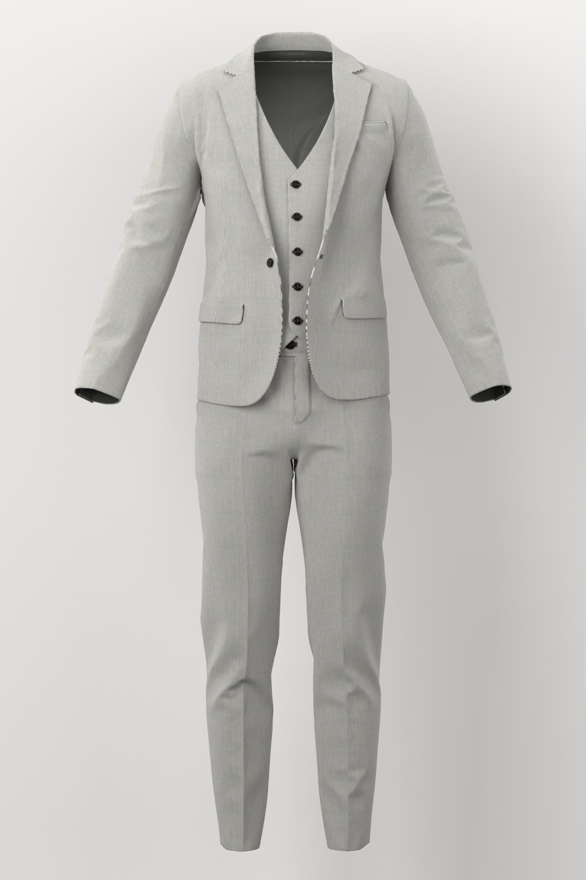Linen No. 29127 made up: three-piece suit