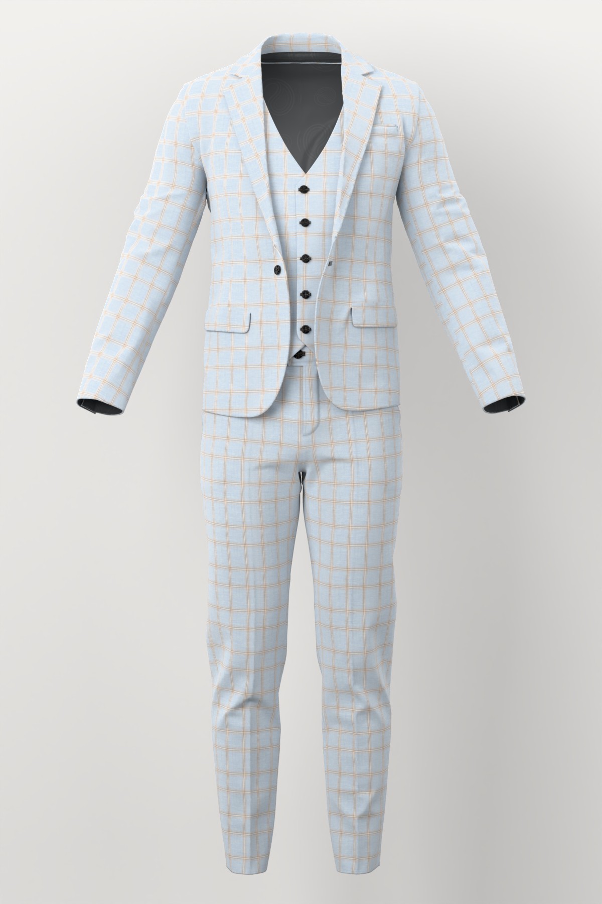 Linen No. 30176 made up: three-piece suit