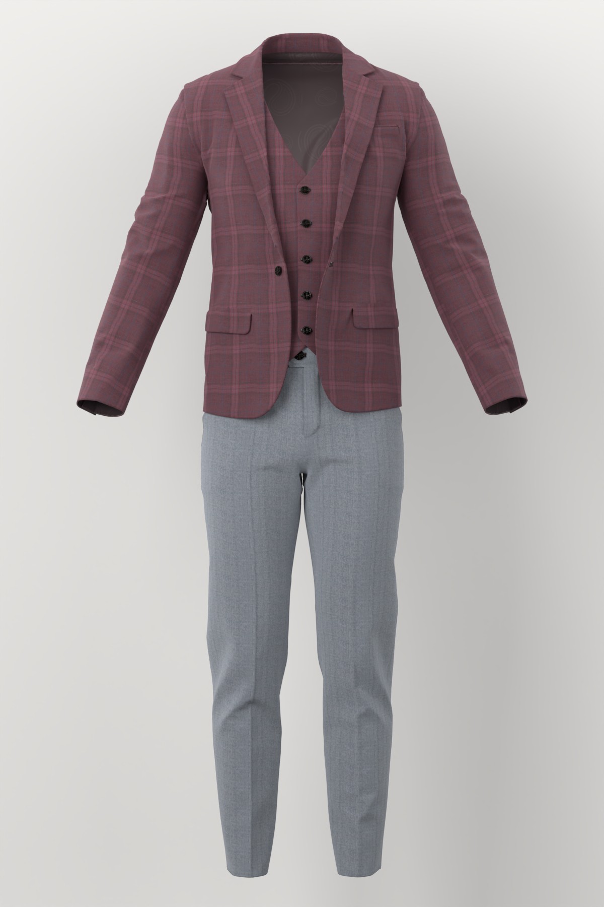Loro Piana Super 150's Jacketing No. 29892 made up: three-piece suit