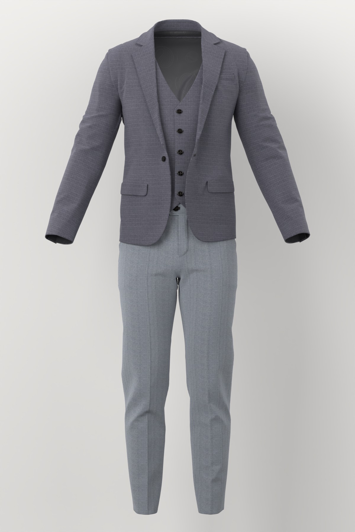 Marzotto Jacketing No. 26225 made up: three-piece suit