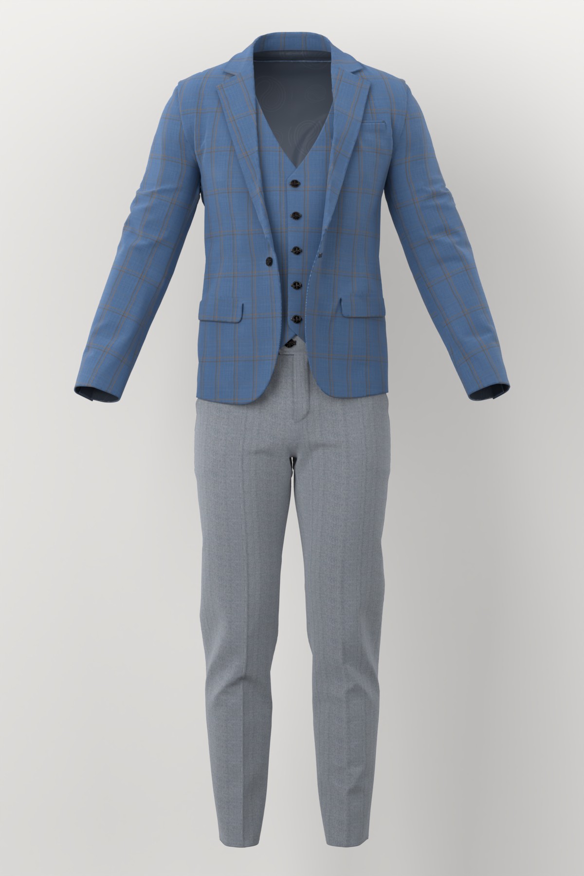 Michaelangelo Sports Jacketing No. 28820 made up: three-piece suit
