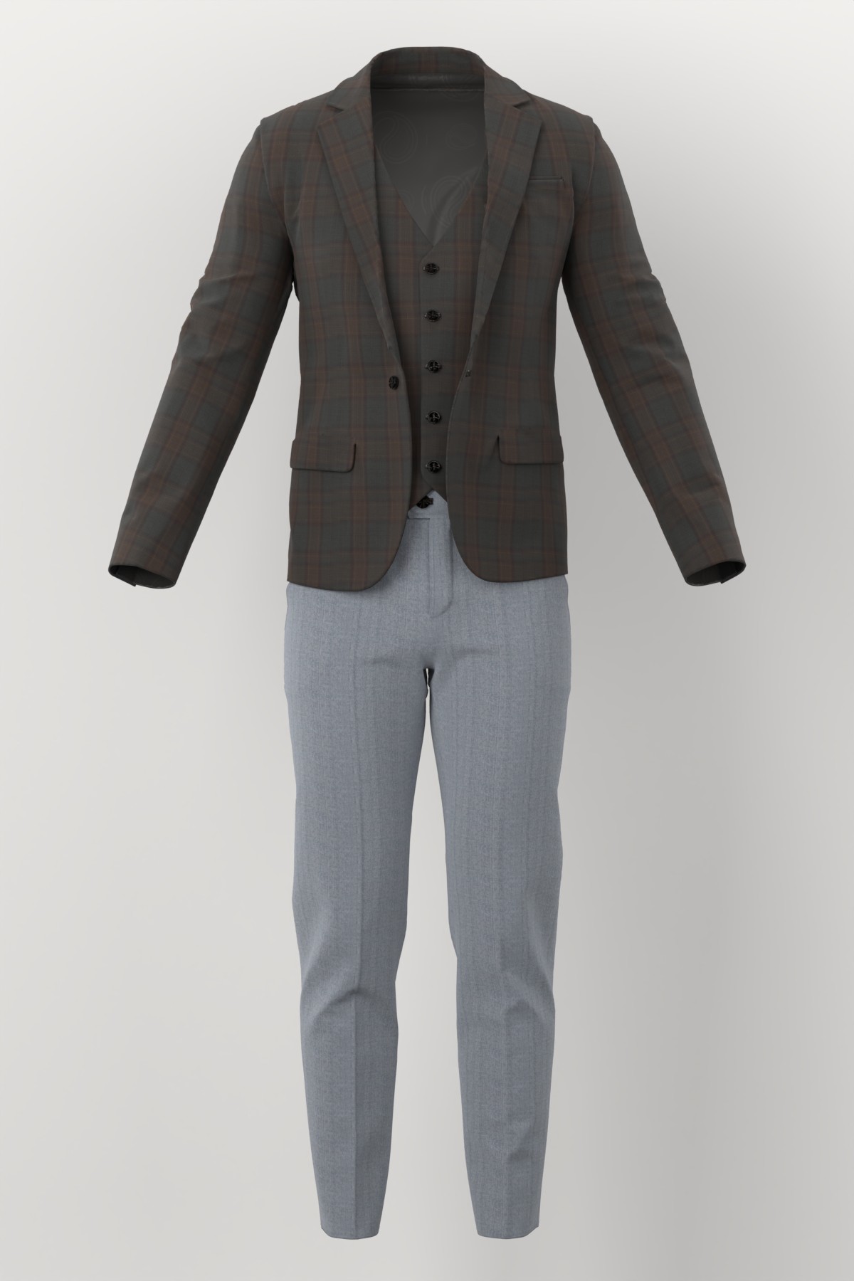 Michaelangelo Sports Jacketing No. 28828 made up: three-piece suit