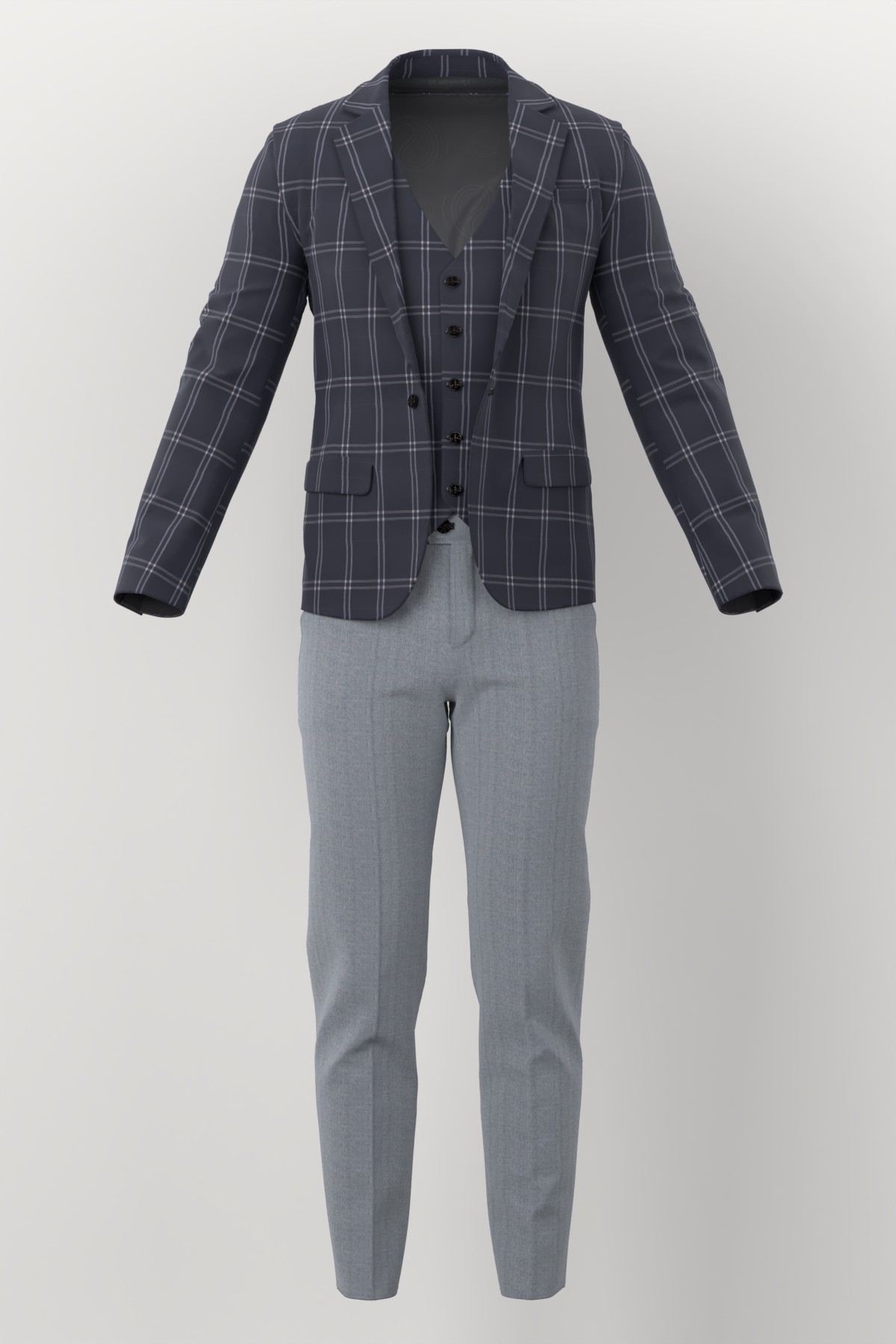 Michaelangelo Sports Jacketing No. 28845 made up: three-piece suit