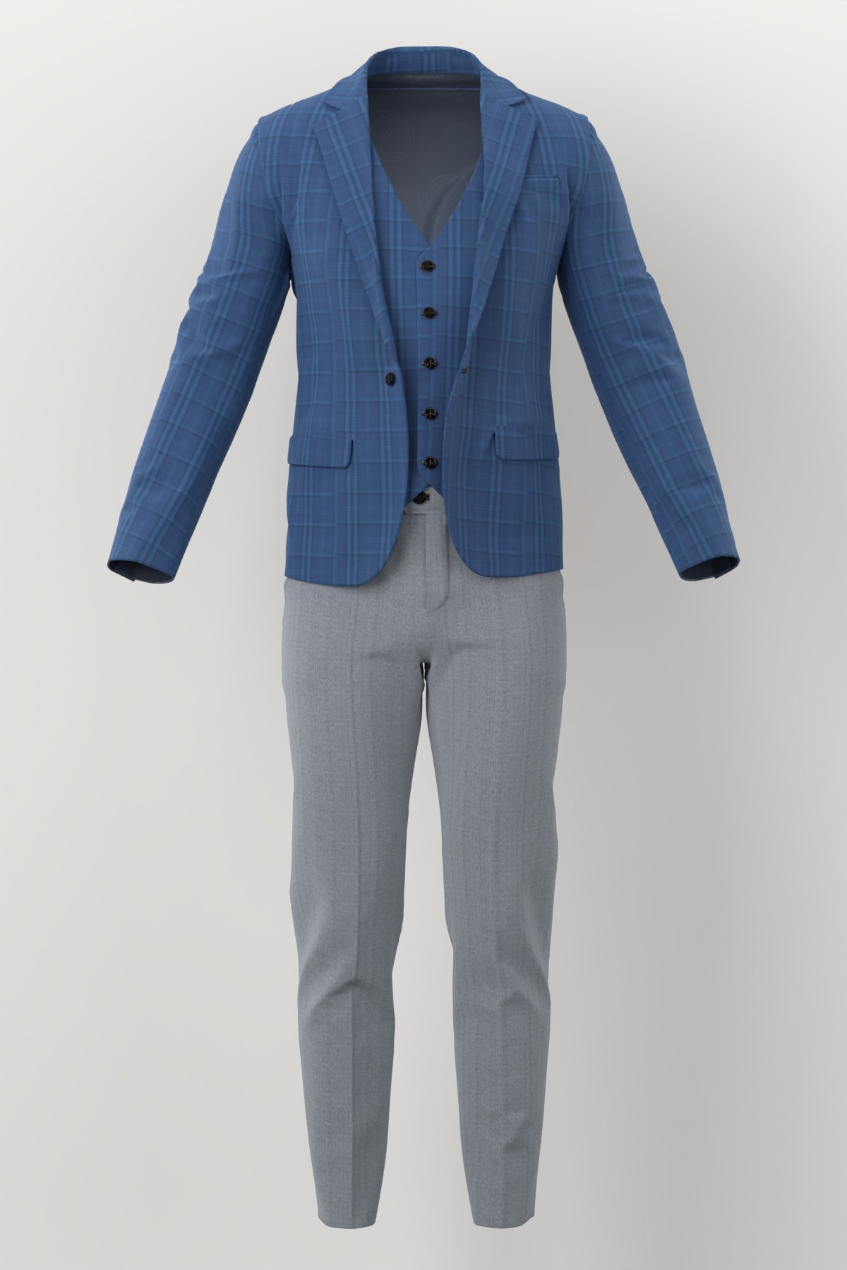 Michaelangelo Sports Jacketing No. 28858 made up: three-piece suit