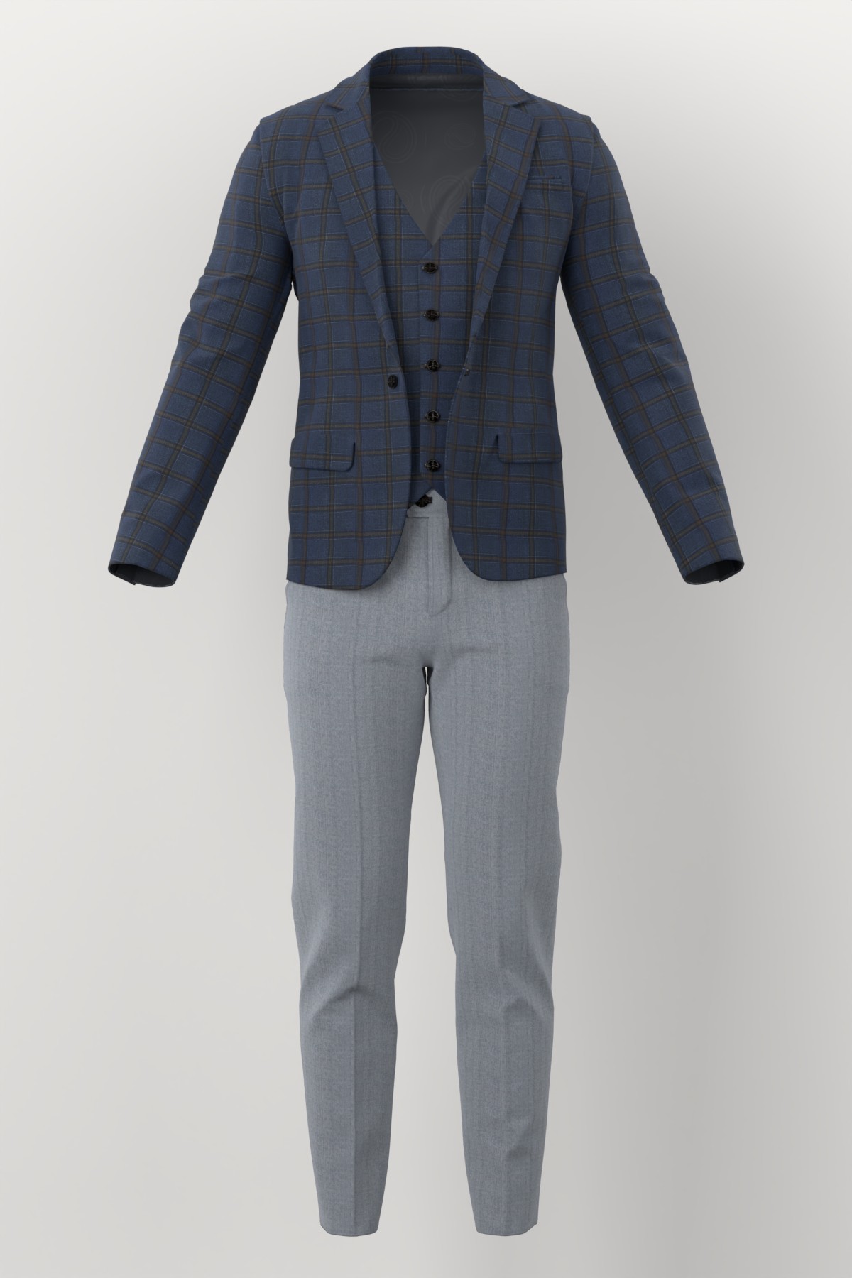 Michaelangelo Sports Jacketing No. 28862 made up: three-piece suit