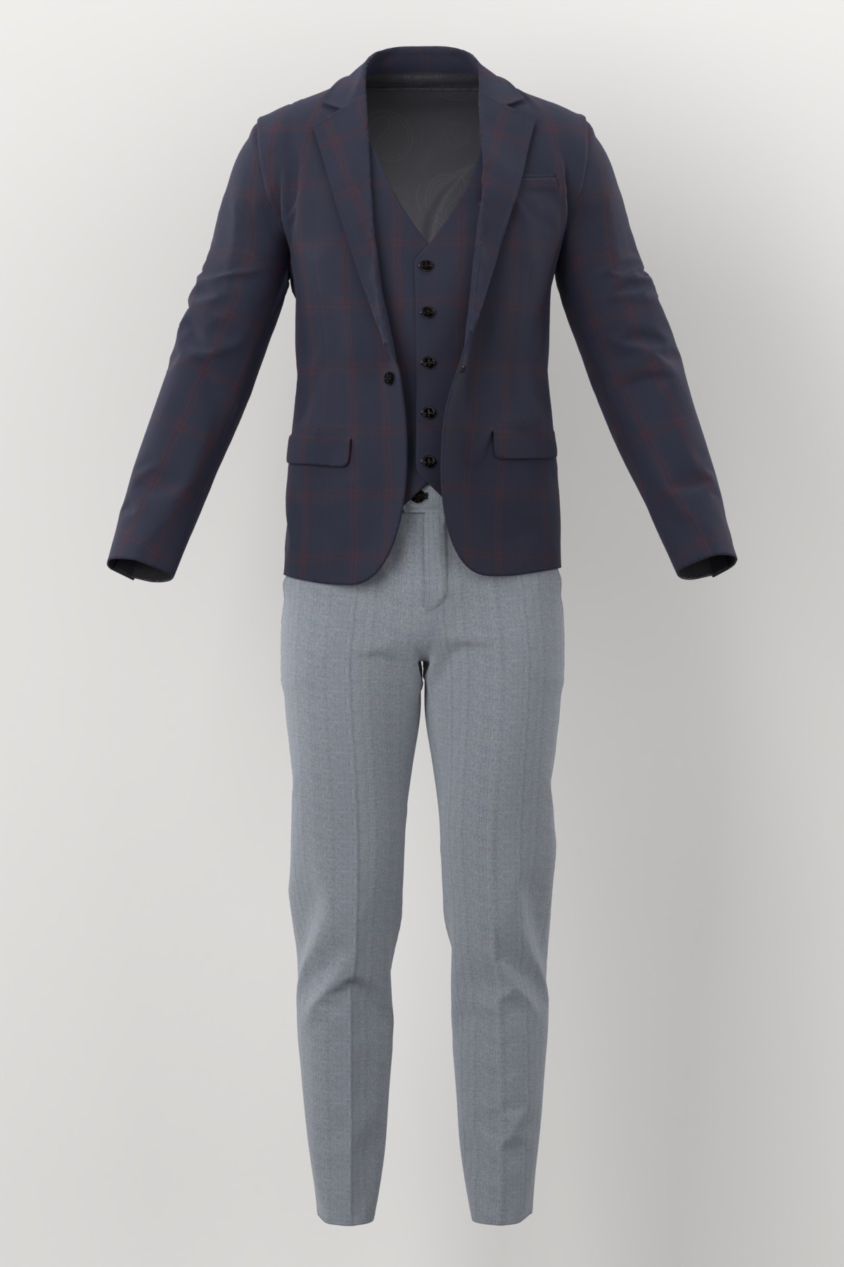 Michaelangelo Sports Jacketing No. 28863 made up: three-piece suit