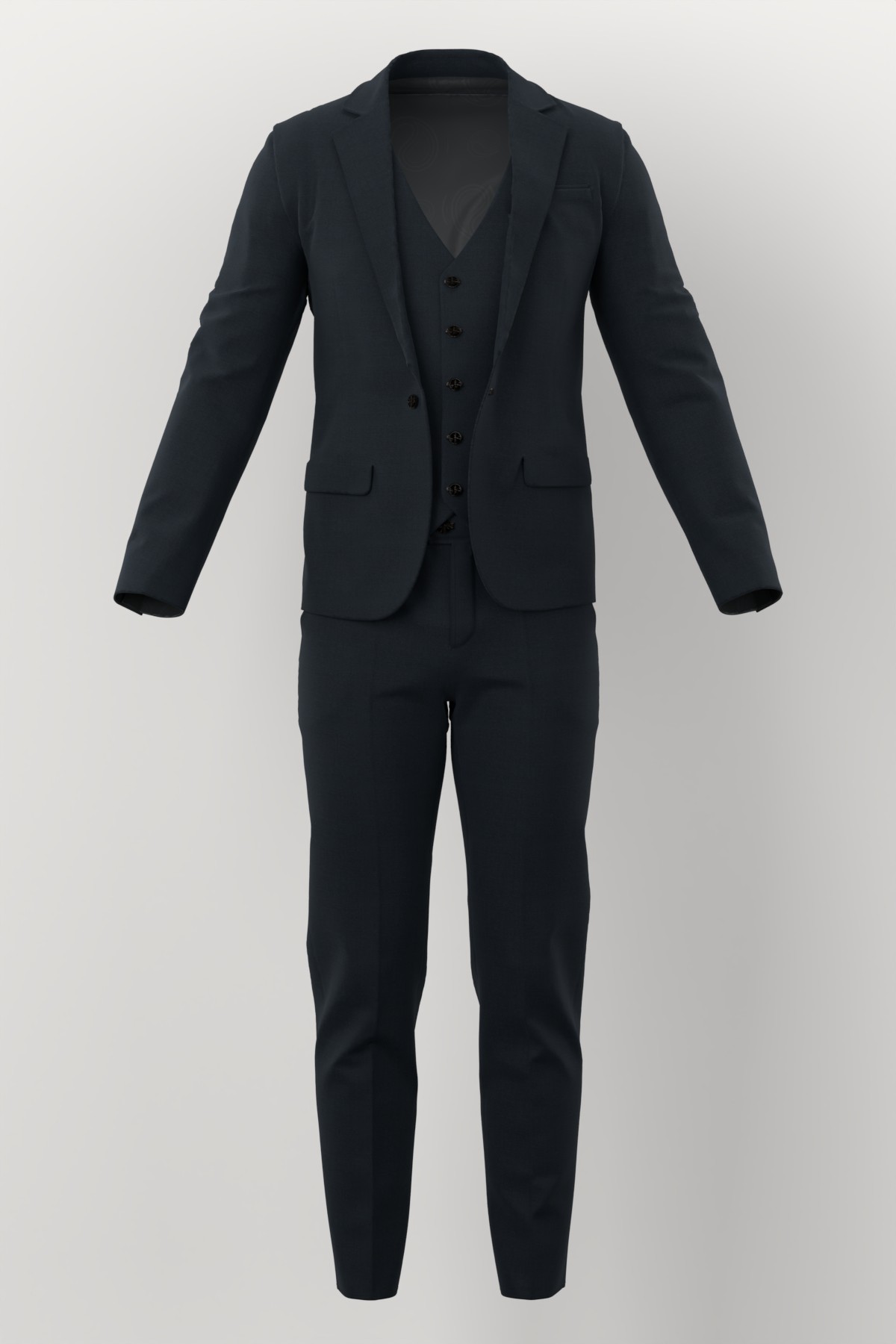 Vitale Barberis Canonico Perennial Super 110's Solid-Sharkskin No. 26937 made up: three-piece suit