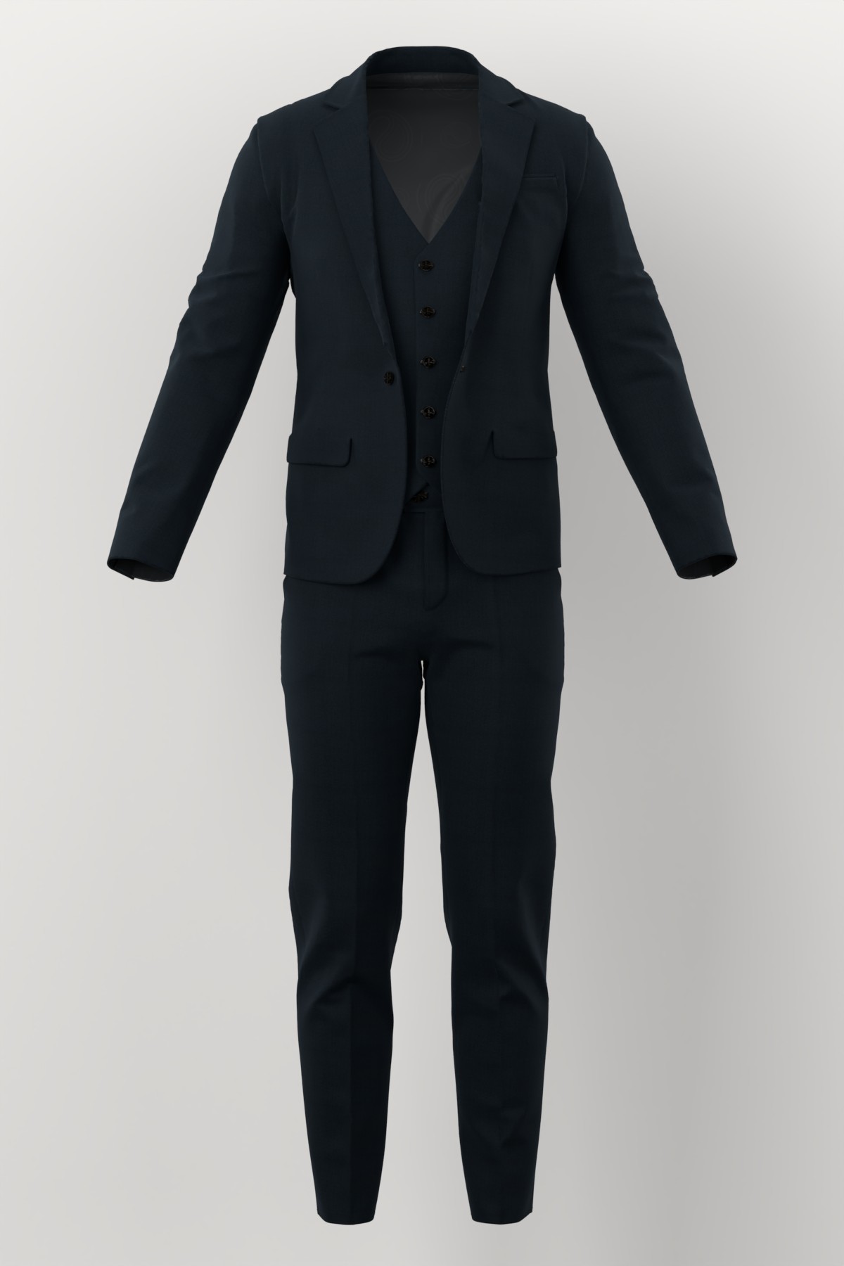 Vitale Barberis Canonico Perennial Super 110's Solid-Sharkskin No. 26953 made up: three-piece suit