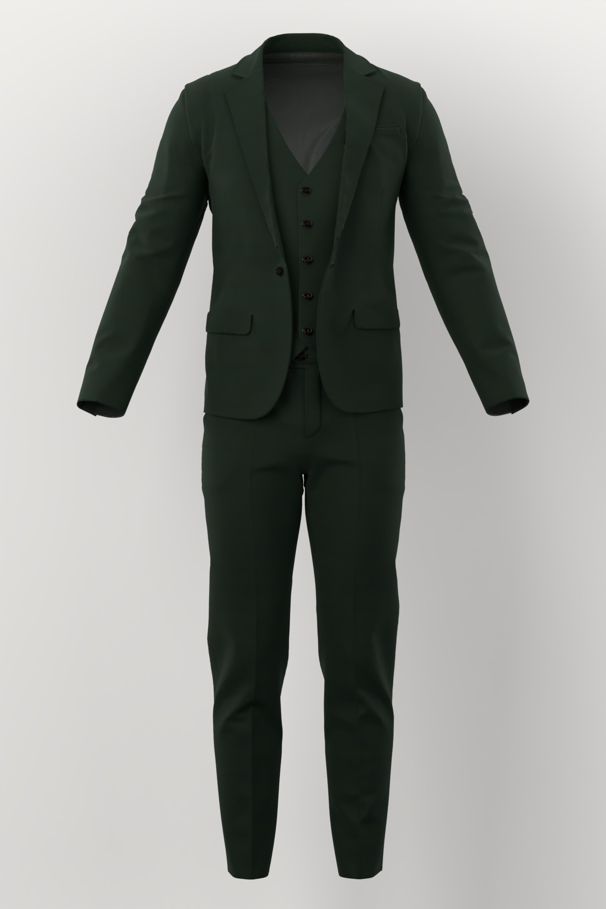 Vitale Barberis Canonico Perennial Super 110's Solid-Sharkskin No. 28769 made up: three-piece suit