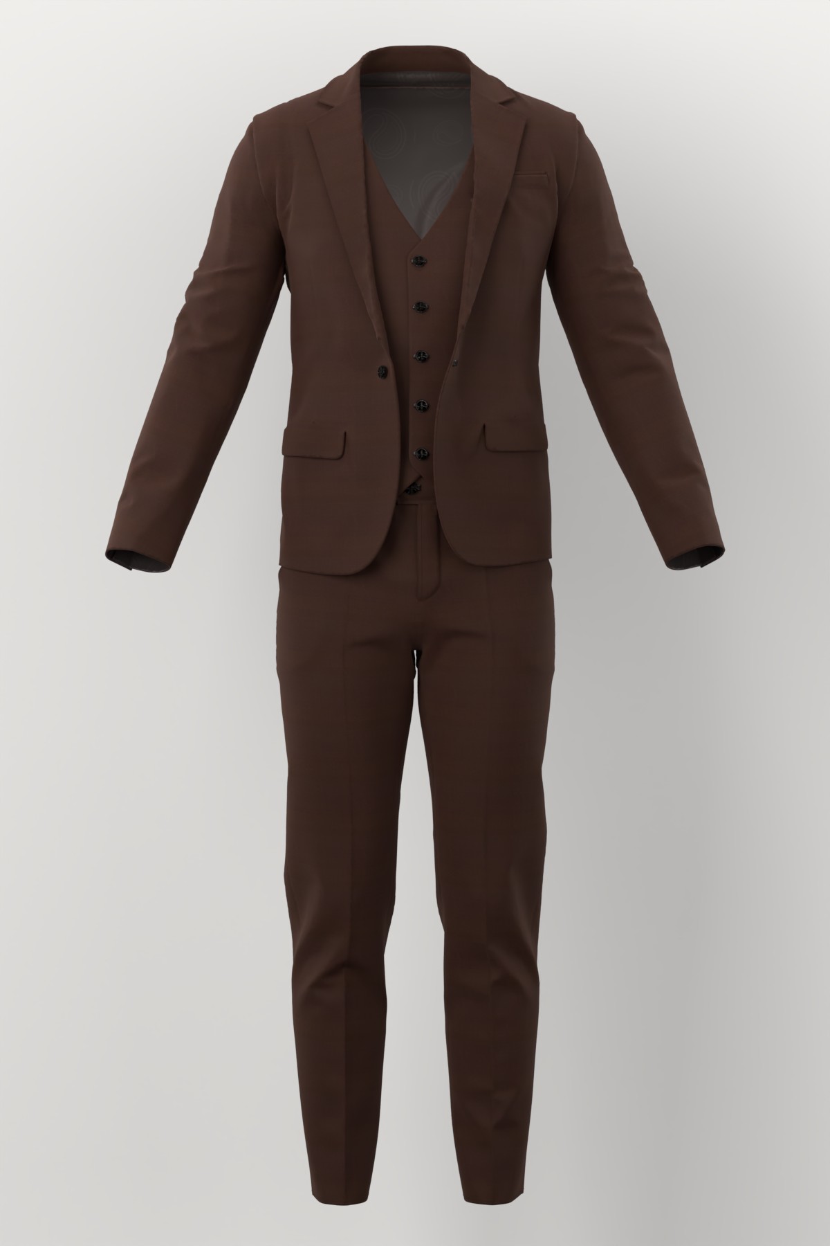 Vitale Barberis Canonico Perennial Super 110's Solid-Sharkskin No. 28770 made up: three-piece suit
