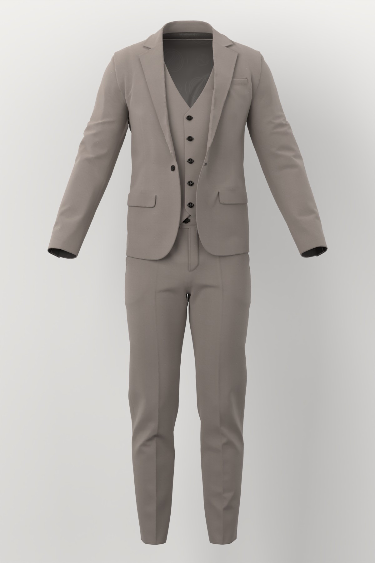Vitale Barberis Canonico Perennial Super 110's Solid-Sharkskin No. 29680 made up: three-piece suit