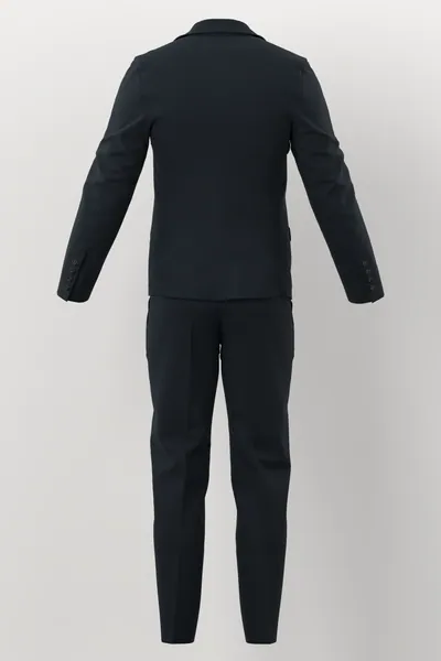 Vitale Barberis Canonico Perennial Super 110's Solid-Sharkskin No. 26937 made up: back