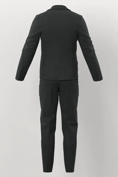 Vitale Barberis Canonico Perennial Super 110's Solid-Sharkskin No. 28390 made up: back