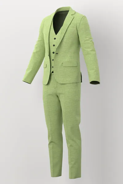 Linen No. 28722 made up: three-quarter