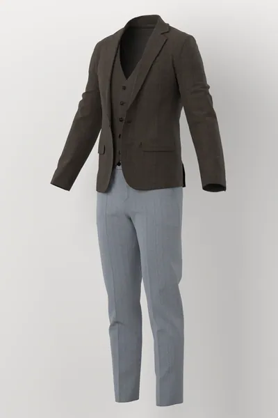 Marzotto Jacketing No. 25736 made up: three-quarter