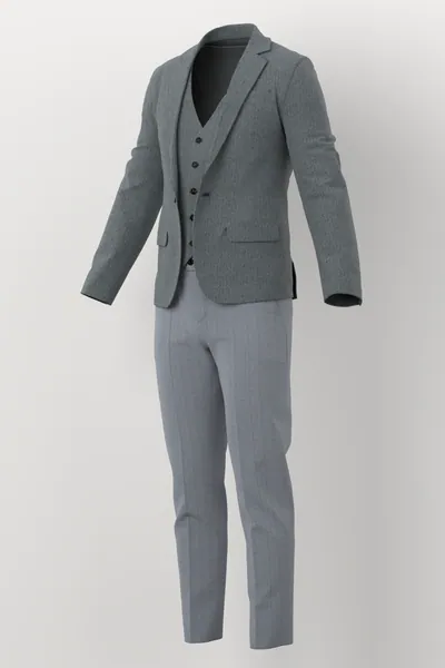 Marzotto Jacketing No. 25752 made up: three-quarter