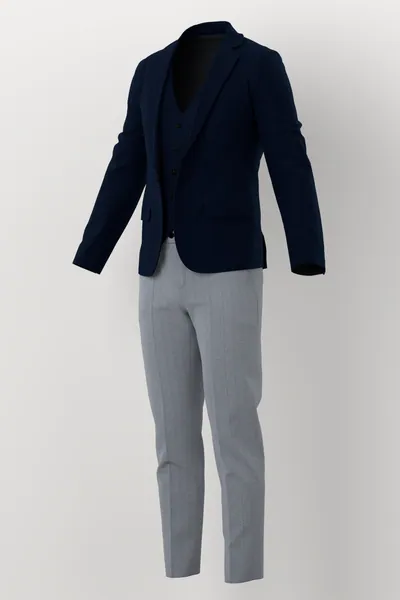 Marzotto Jacketing No. 26228 made up: three-quarter