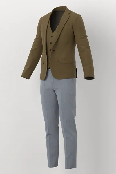 Marzotto Jacketing No. 26232 made up: three-quarter