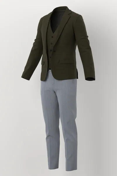 Marzotto Jacketing No. 26233 made up: three-quarter