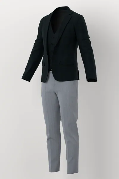 Marzotto Jacketing No. 26272 made up: three-quarter