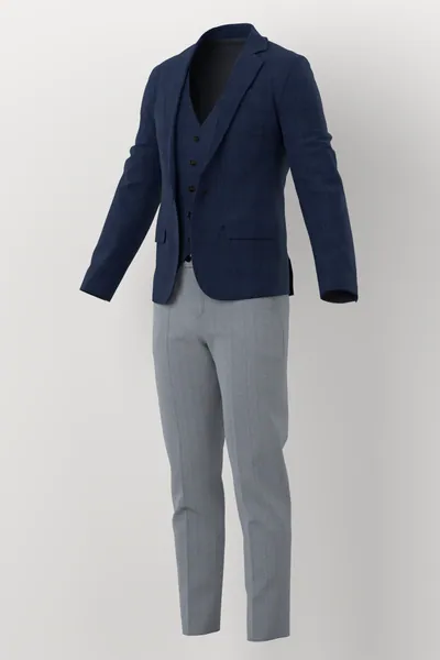 Marzotto Jacketing No. 26277 made up: three-quarter