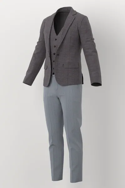 Marzotto Jacketing No. 26286 made up: three-quarter