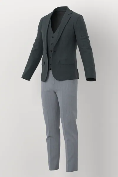 Marzotto Jacketing No. 26296 made up: three-quarter
