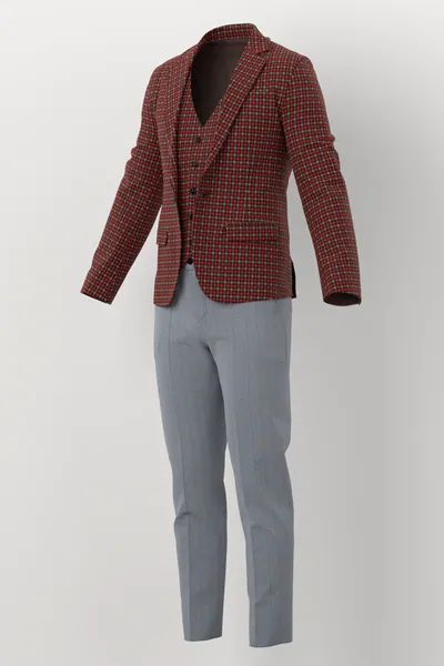 Marzotto Jacketing No. 28171 made up: three-quarter