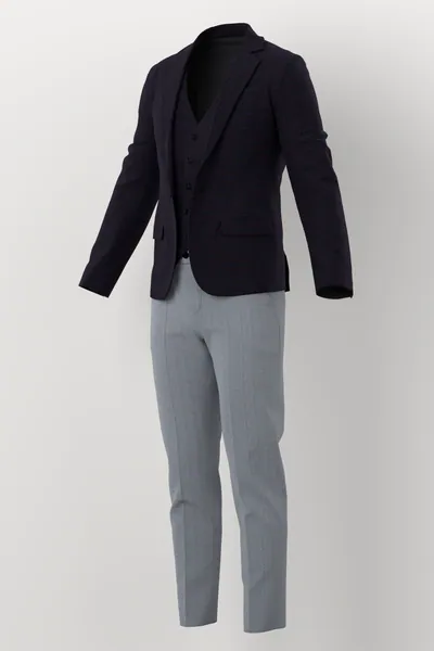 Marzotto Jacketing No. 28173 made up: three-quarter