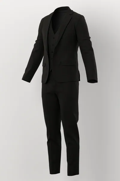Vitale Barberis Canonico Perennial Super 110's Solid-Sharkskin No. 26961 made up: three-quarter