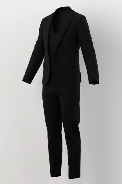 Vitale Barberis Canonico Perennial Super 110's Solid-Sharkskin No. 28766 made up: three-quarter