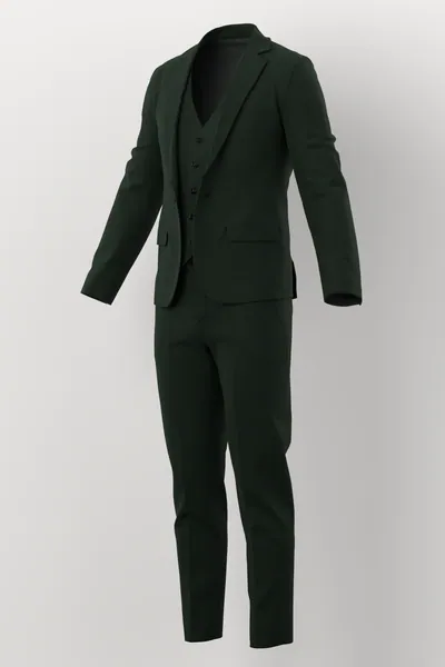Vitale Barberis Canonico Perennial Super 110's Solid-Sharkskin No. 28769 made up: three-quarter