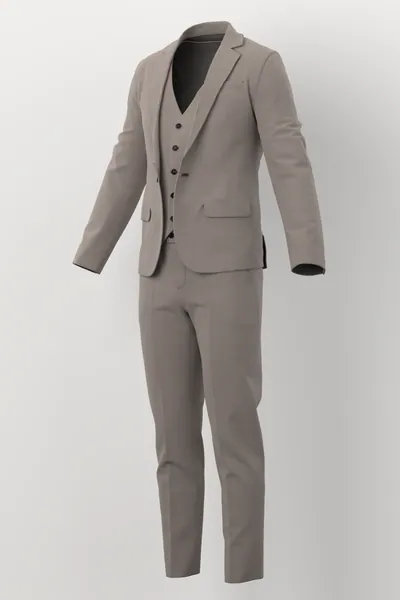 Vitale Barberis Canonico Perennial Super 110's Solid-Sharkskin No. 29680 made up: three-quarter