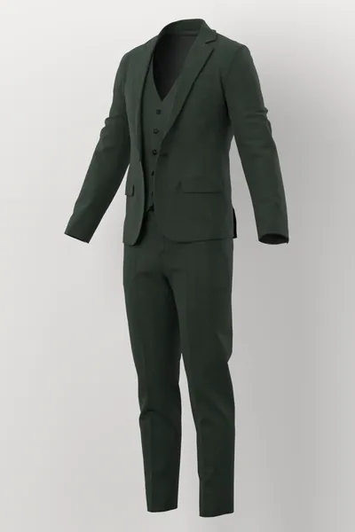 Vitale Barberis Canonico Perennial Super 110's Solid-Sharkskin No. 29686 made up: three-quarter