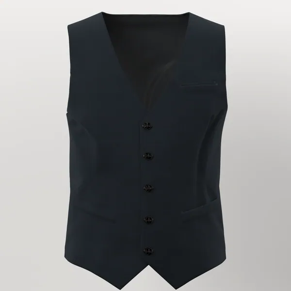 Vitale Barberis Canonico Perennial Super 110's Solid-Sharkskin No. 26937 made up: vest