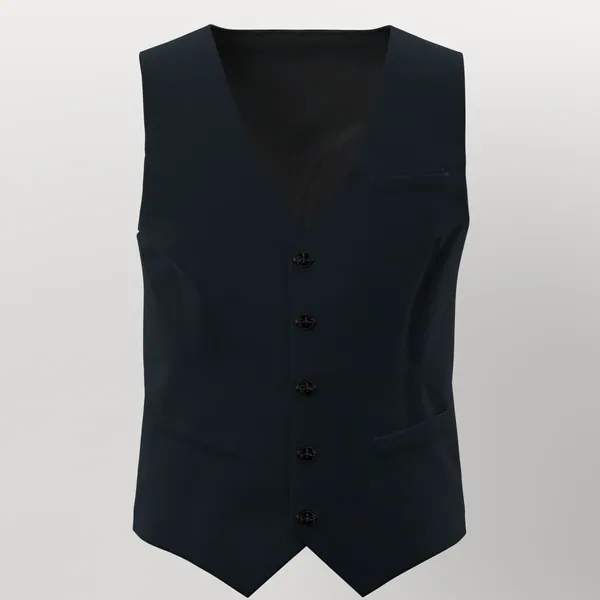 Vitale Barberis Canonico Perennial Super 110's Solid-Sharkskin No. 26953 made up: vest
